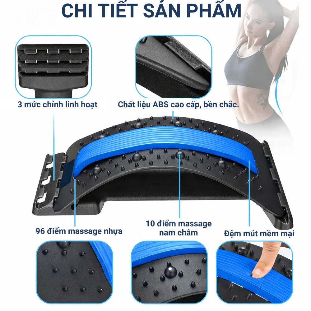 Khung Giãn Lưng Công Thái Học Đa Cấp Độ