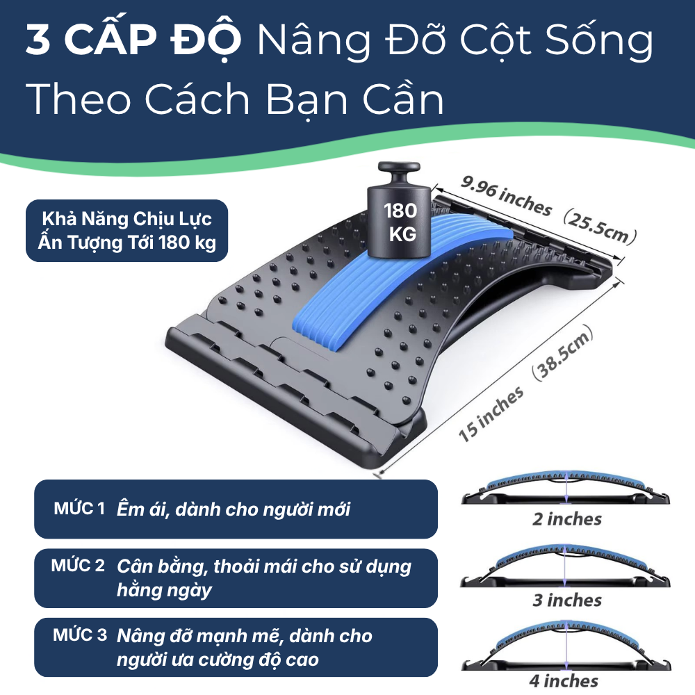 Khung Giãn Lưng Công Thái Học Đa Cấp Độ