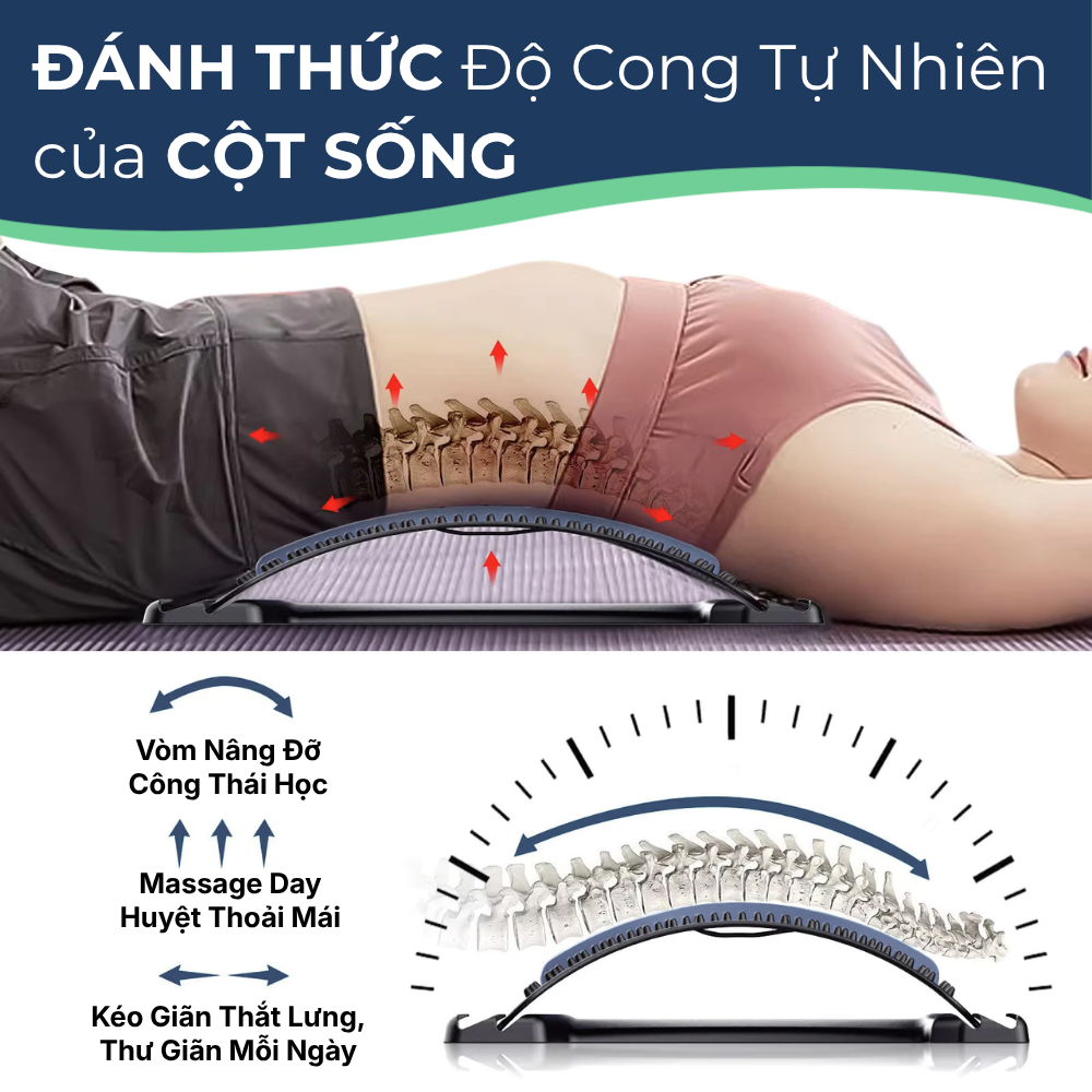 Khung Giãn Lưng Công Thái Học Đa Cấp Độ