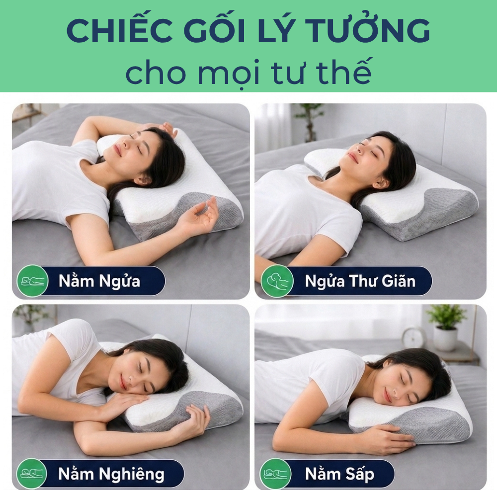 FlexiRest  - Gối Công Thái Học Hỗ Trợ Cổ Vai Gáy