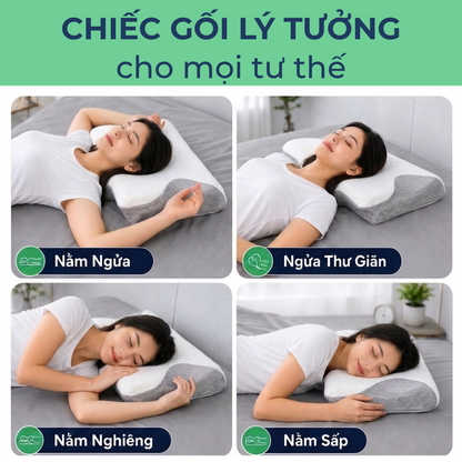 FlexiRest  - Gối Công Thái Học Hỗ Trợ Cổ Vai Gáy